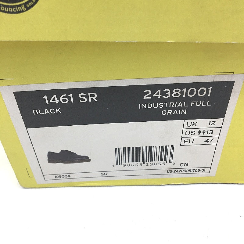 Dr Martins Industrial Full Grain Black 3 Eye Oxford Shoe Mens US13 UK12 EU47 NEW