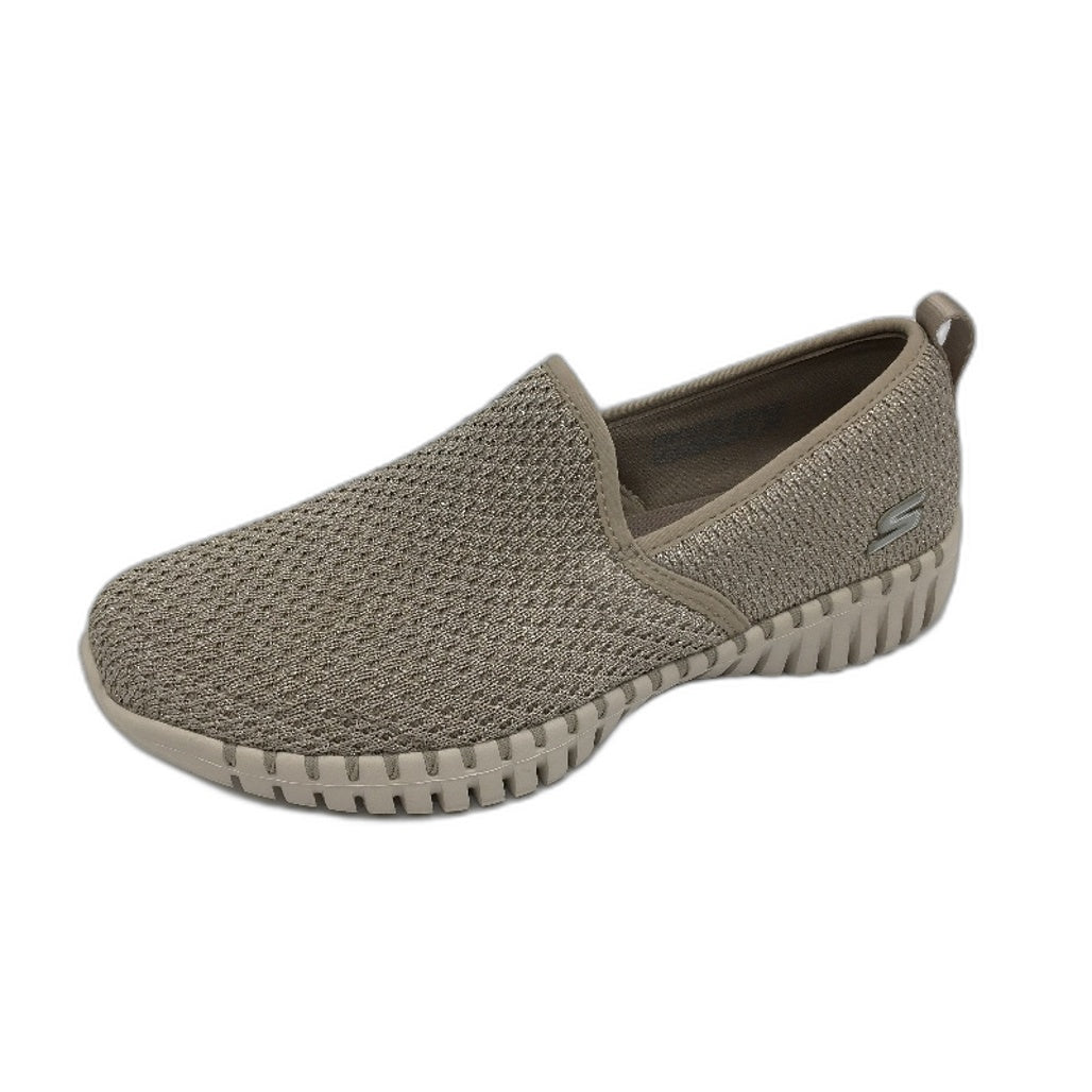 Skechers Ortholite Silver Flek Go Walk Smart Slip On Shoes Ladies US6 EUR 36 NEW
