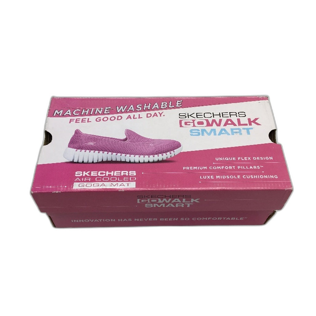 Skechers Ortholite Silver Flek Go Walk Smart Slip On Shoes Ladies US6 EUR 36 NEW