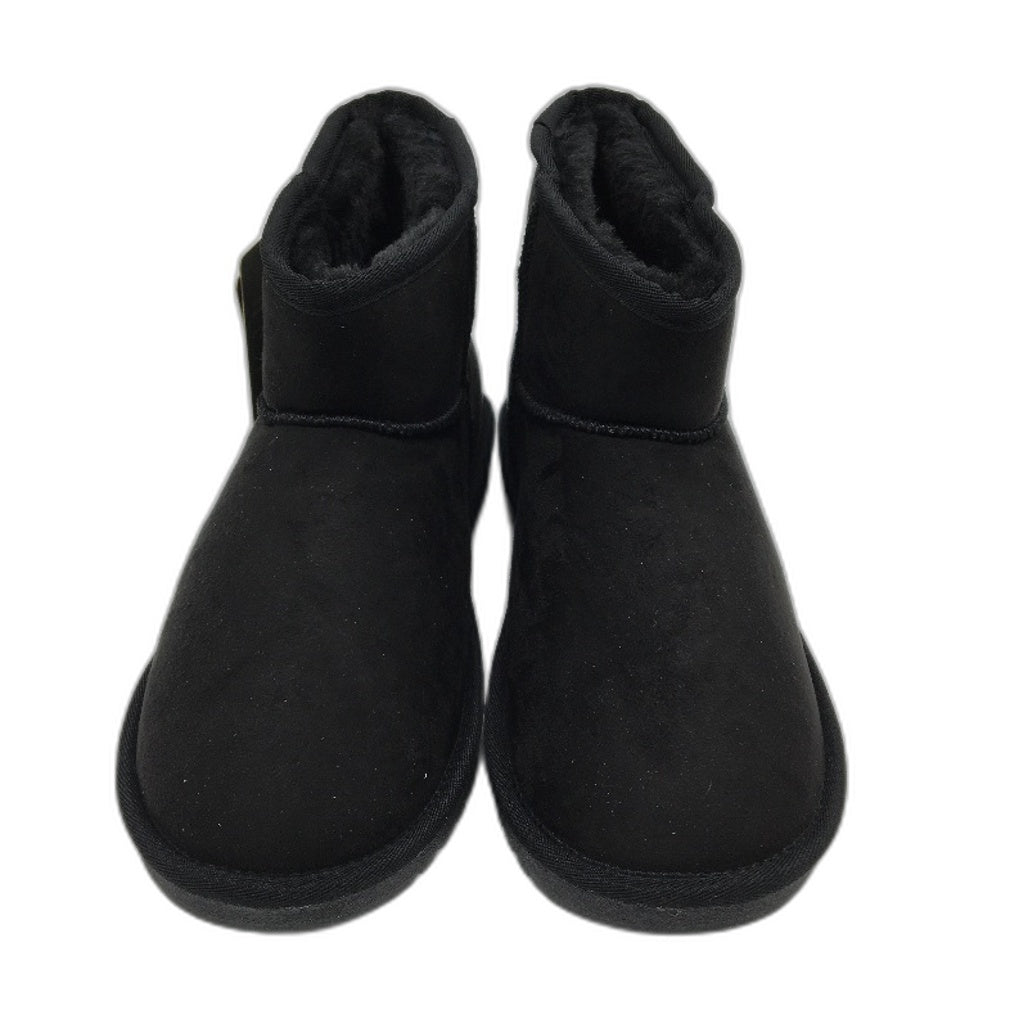 OnceWild UGG Vegan Faux Wool Short Black Mini Boots Unisex M5 L7 EU38 NEW