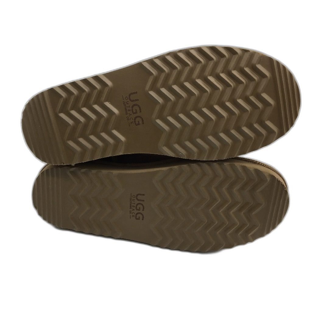 UGG Outback Australian Sheepskin Chestnut Short Button Boot Unisex M11 L12 NEW