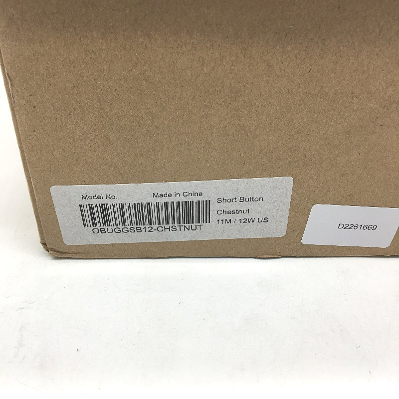 UGG Outback Australian Sheepskin Chestnut Short Button Boot Unisex M11 L12 NEW