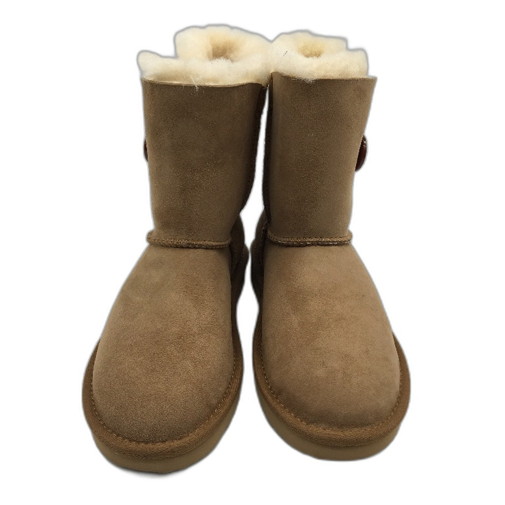 UGG Outback Australian Sheepskin Chestnut Short Button Boot Unisex M5 L6 NEW