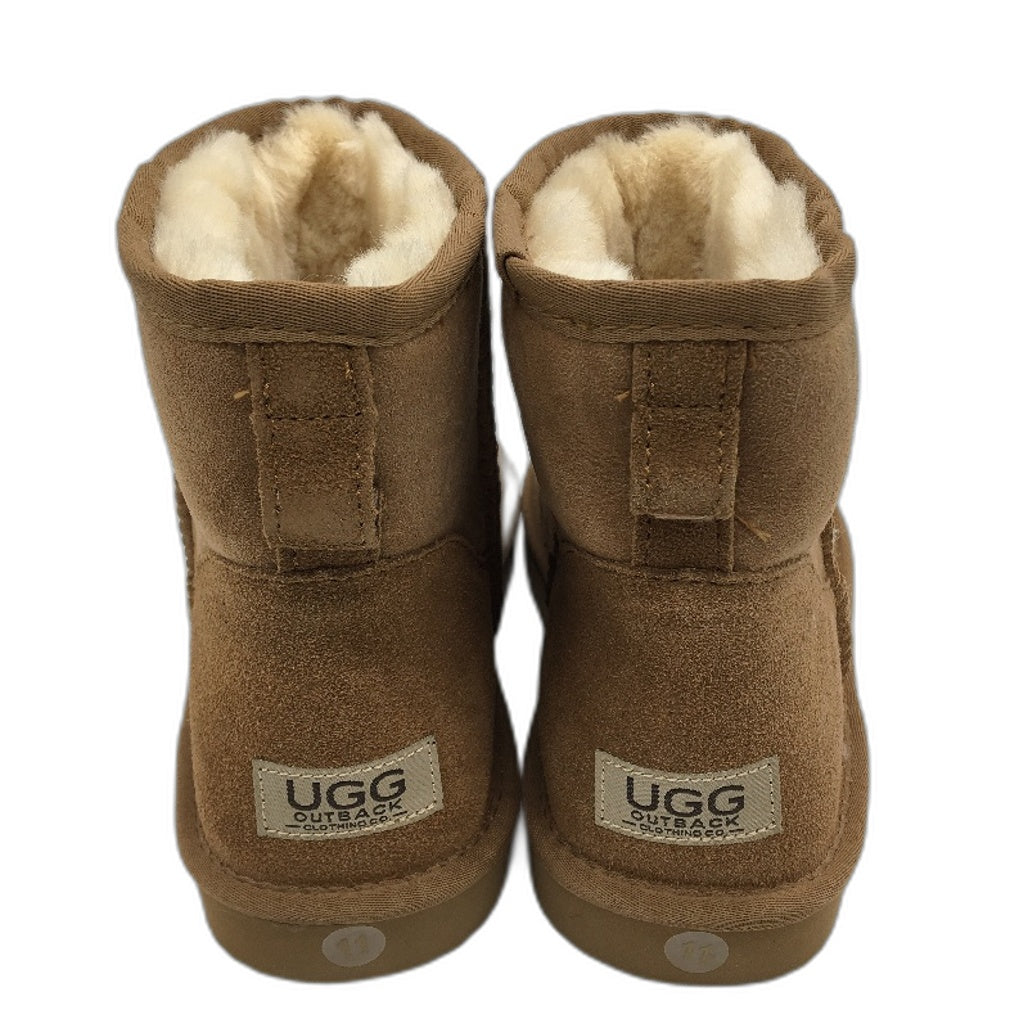 UGG Outback Australian Sheepskin Chestnut Mini Classic Boot Unisex M10 L11 NEW