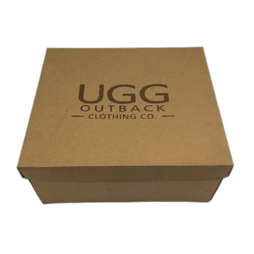 UGG Outback Australian Sheepskin Chocolate Mini Classic Boot Unisex M10 L11 NEW
