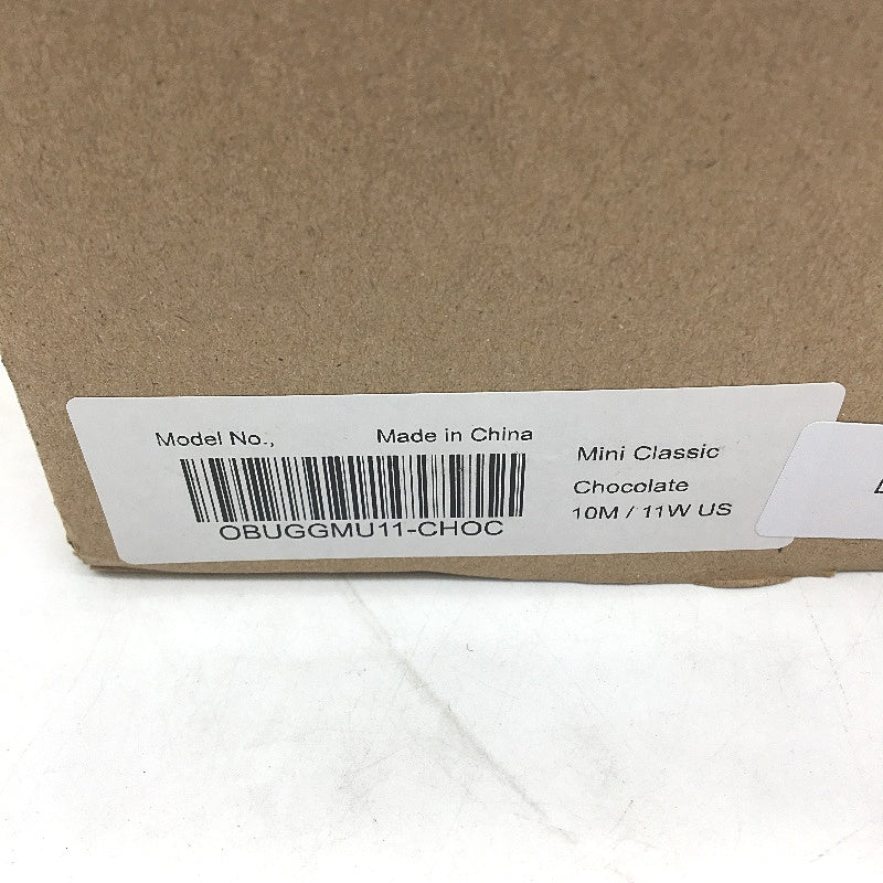 UGG Outback Australian Sheepskin Chocolate Mini Classic Boot Unisex M10 L11 NEW