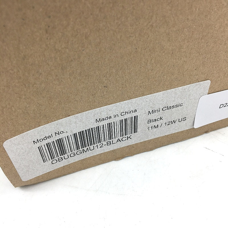 UGG Outback Australian Sheepskin Black Mini Classic Boot Unisex M11 L12 NEW