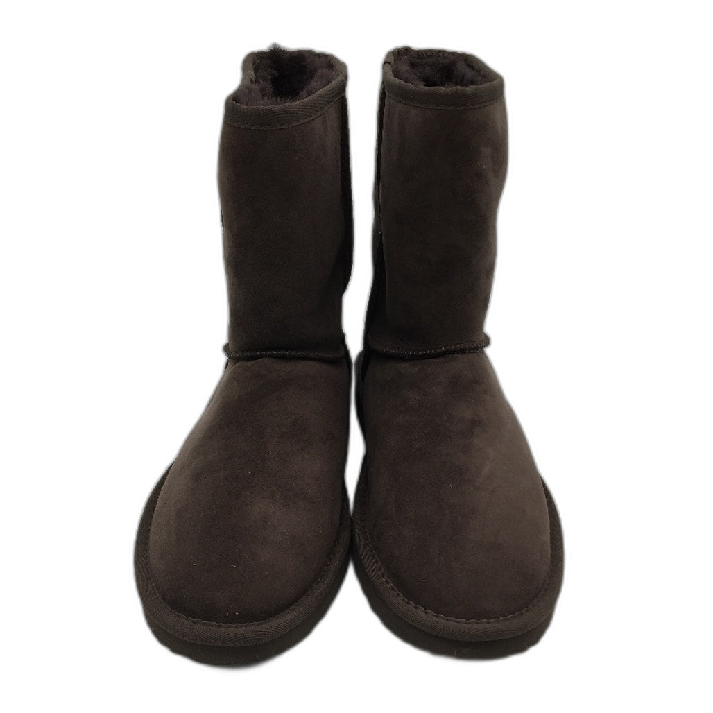UGG Outback Australian Sheepskin Chocolate Short Classic Boot Unisex M11 L12 NEW
