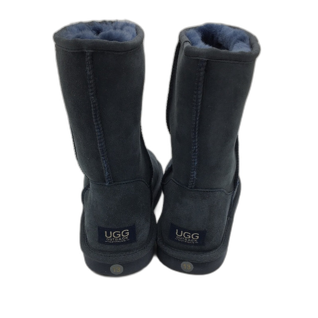 UGG Outback Australian Sheepskin Blue Short Classic Boot Unisex M12 L13 NEW