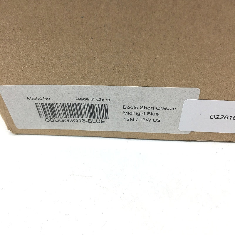 UGG Outback Australian Sheepskin Blue Short Classic Boot Unisex M12 L13 NEW