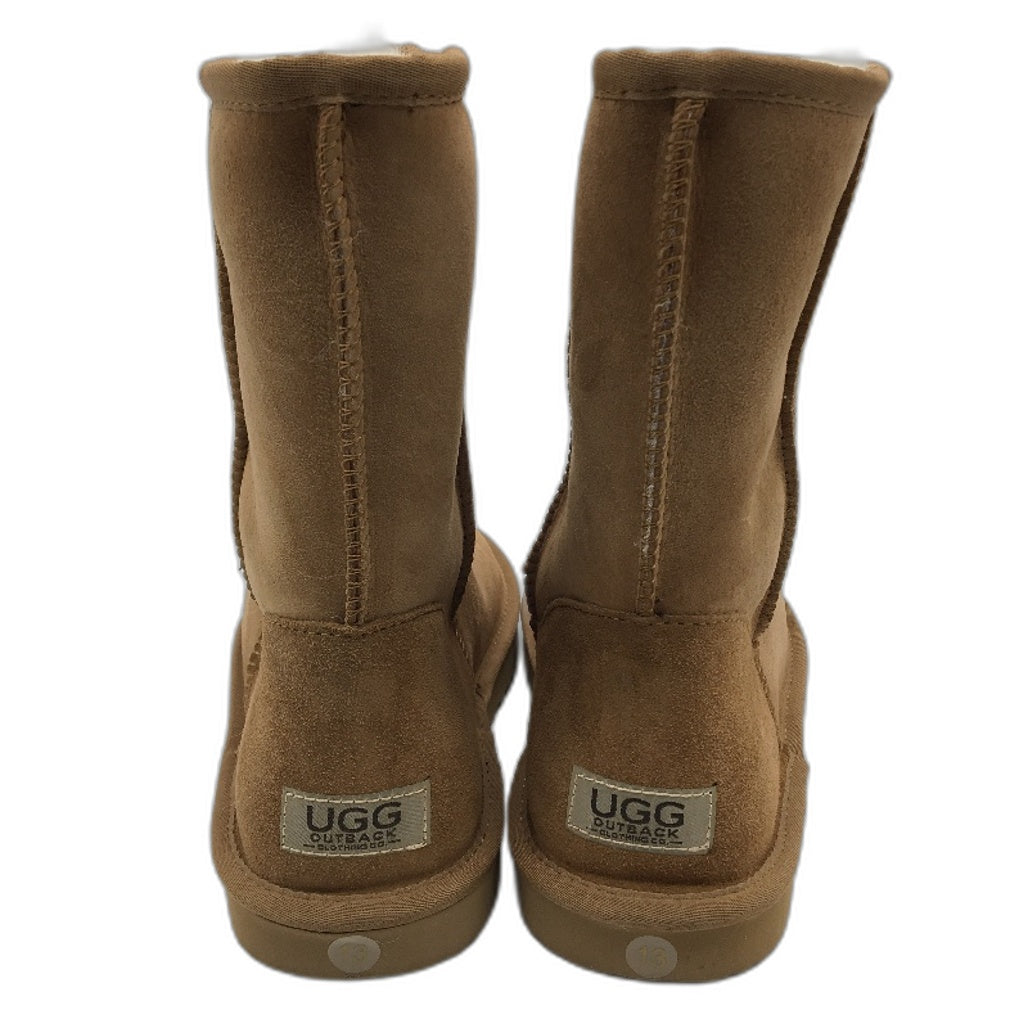 UGG Outback Australian Sheepskin Chestnut Short Classic Boot Unisex M12 L13 NEW