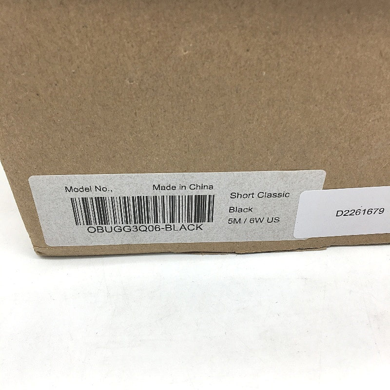 UGG Outback Australian Sheepskin Black Short Classic Boot Unisex M5 L6 NEW