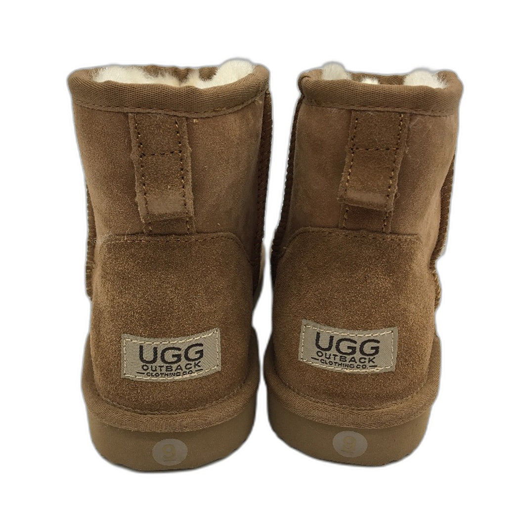 UGG Outback Australian Sheepskin Chestnut Mini Classic Boot Unisex M8 L9 NEW