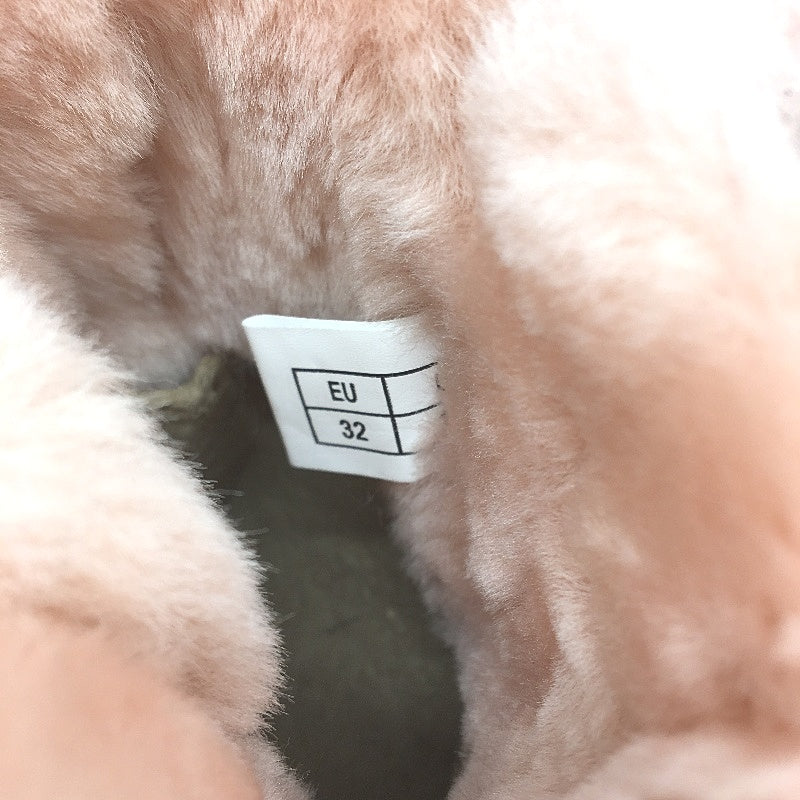 UGG Outback Australian Sheepskin Pink Mini Button Boots KIDS US 1-2 EU 32 NEW