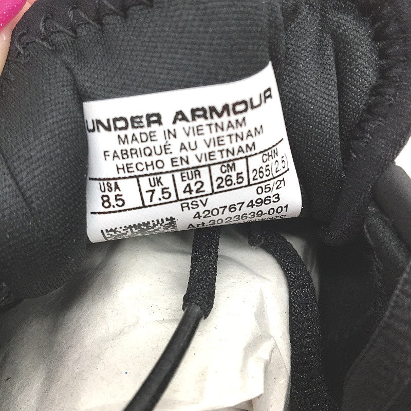 Under Armour Black UA Victory Cloudfoam Lace Up Sneakers Ladies US 8.5 EU 42 NEW