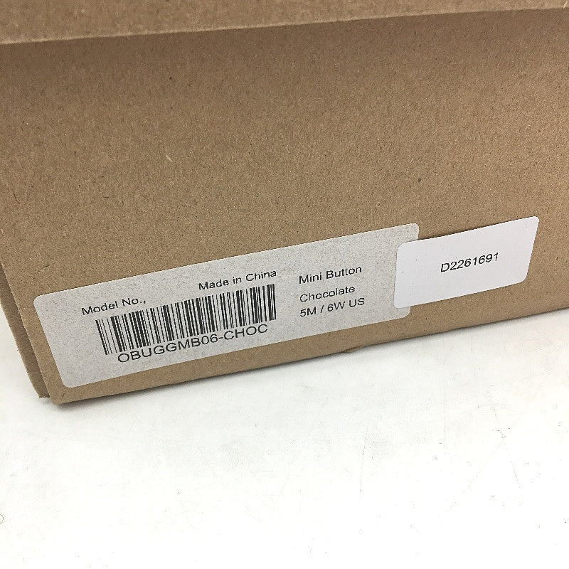 UGG Outback Australian Sheepskin Chocolate Mini Button Boot Unisex M5 L6 NEW