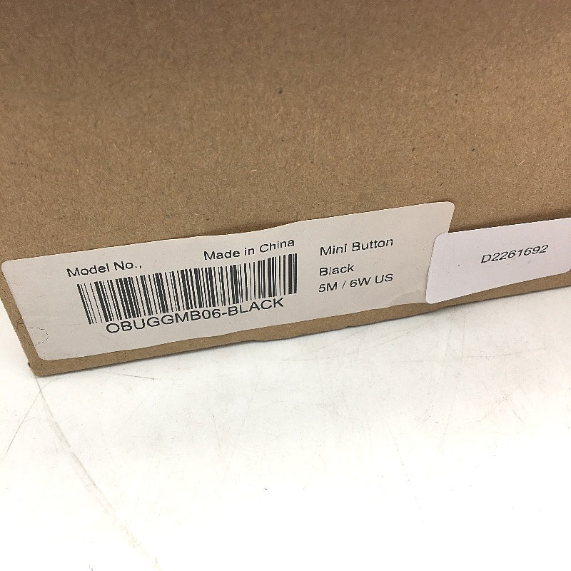 UGG Outback Australian Sheepskin Black Mini Button Boot Slipper Unisex M5 L6 NEW