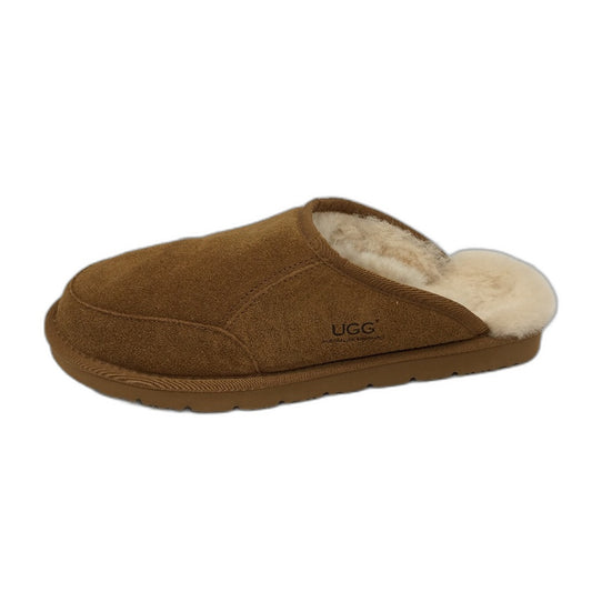 UGG Shepherd Australian Sheepskin Chestnut Bred Slippers Unisex AU M12 L14 NEW