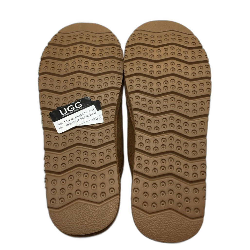 UGG Shepherd Australian Sheepskin Chestnut Bred Slippers Unisex AU M12 L14 NEW
