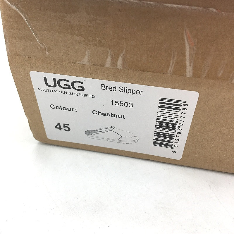 UGG Shepherd Australian Sheepskin Chestnut Bred Slippers Unisex AU M12 L14 NEW