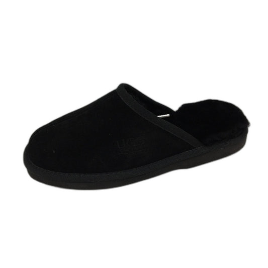 UGG Outback Australian Sheepskin Black Barwon Slipper Unisex US M9 L10 NEW