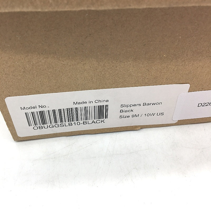 UGG Outback Australian Sheepskin Black Barwon Slipper Unisex US M9 L10 NEW