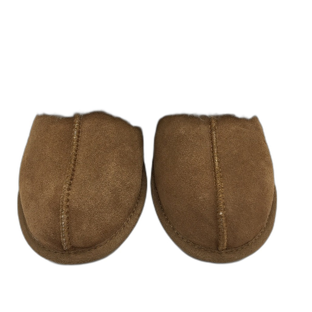 UGG Outback AUS Sheepskin Chestnut Tan Scuff Slippers Unisex US M8 L9 EU 41 NEW