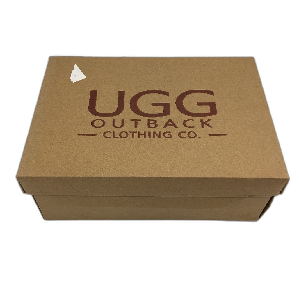 UGG Outback AUS Sheepskin Chestnut Tan Scuff Slippers Unisex US M8 L9 EU 41 NEW