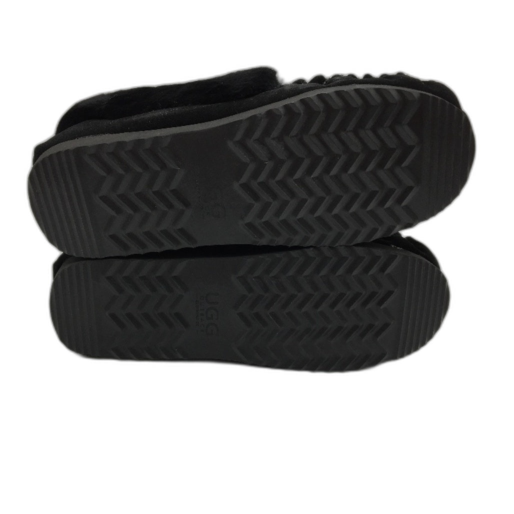 UGG Outback AUS Sheepskin Black Moccasins Slippers Unisex US M12 L13 EU 46 NEW