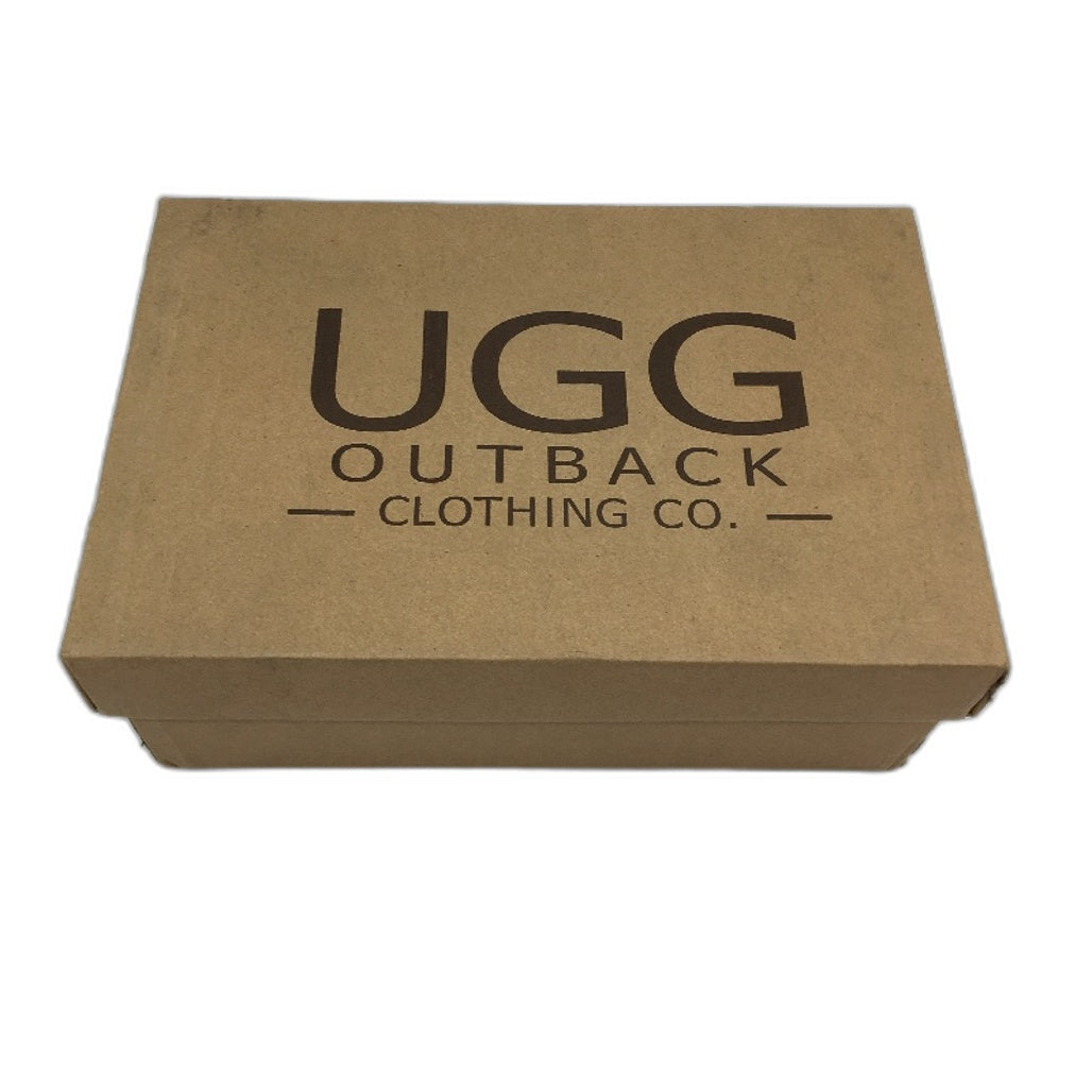 UGG Outback AUS Sheepskin Chestnut Moccasins Slippers Unisex US M4 L5 EU36 NEW