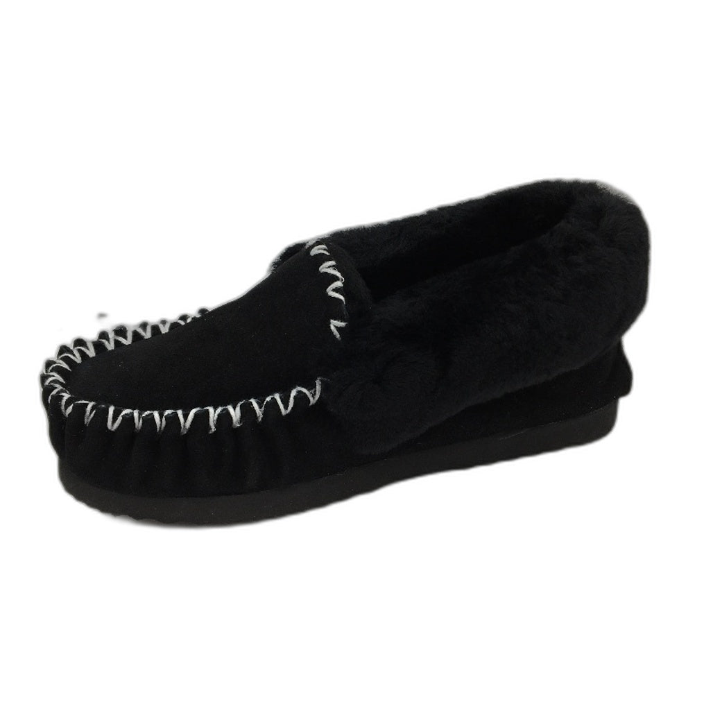 UGG Outback AUS Sheepskin Black Moccasins Slippers Unisex US M11 L12 EU 45 NEW