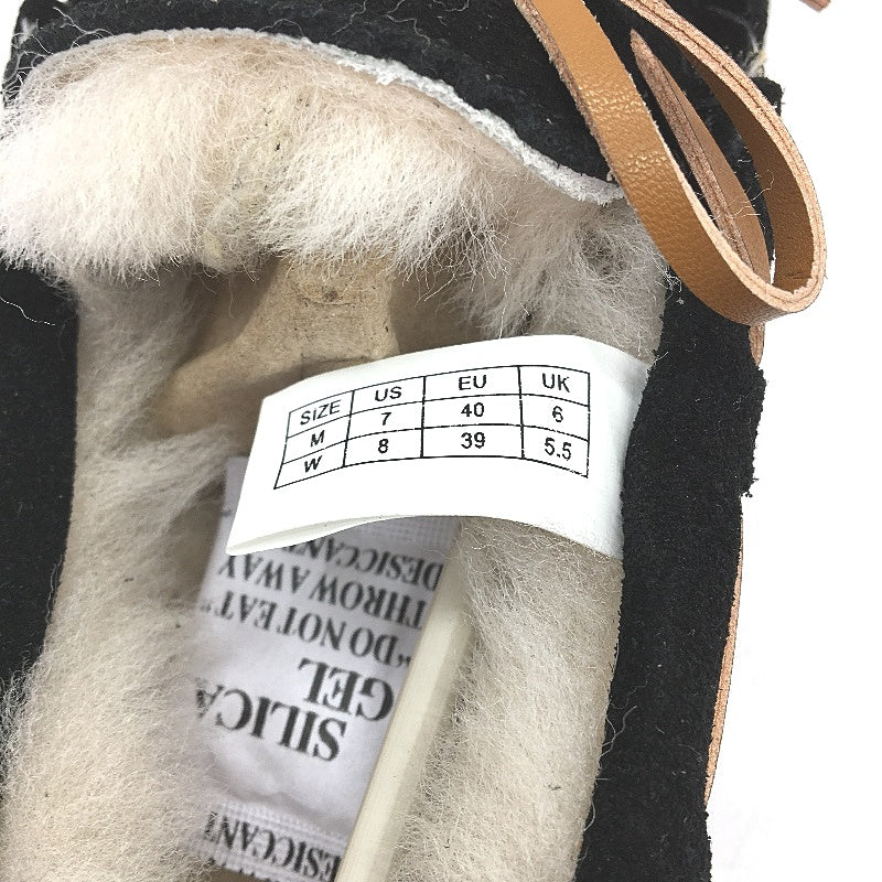 UGG Outback AUS Sheepskin Black Moccasin Tirari Slippers Ladies US 8 EU 39 NEW