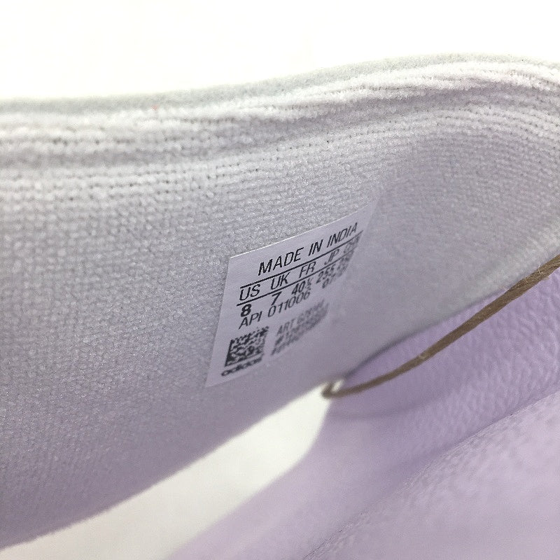 Adidas Lilac & White Embroidered Logo Adilette Lite Slides Ladies US8 EU40.5 NEW