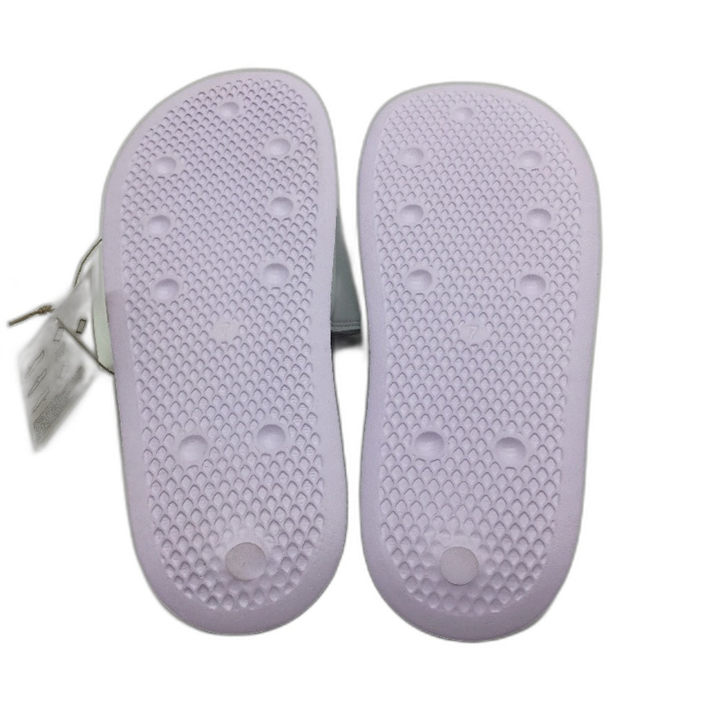 Adidas Lilac & White Embroidered Logo Adilette Lite Slides Ladies US8 EU40.5 NEW