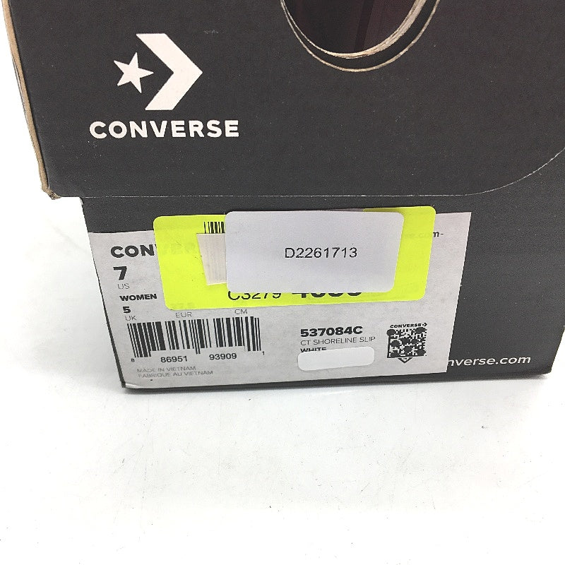 Converse Chuck Taylor All Star Shoreline Knit Slip Low Top White Ladies US 7 NEW