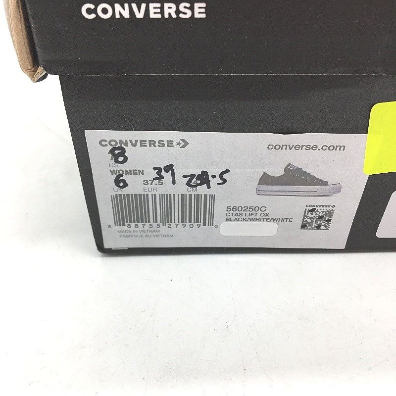 Converse Chuck Taylor All Star CTAS Lift Ox Black Low Top Sneaker Ladies US8 NEW