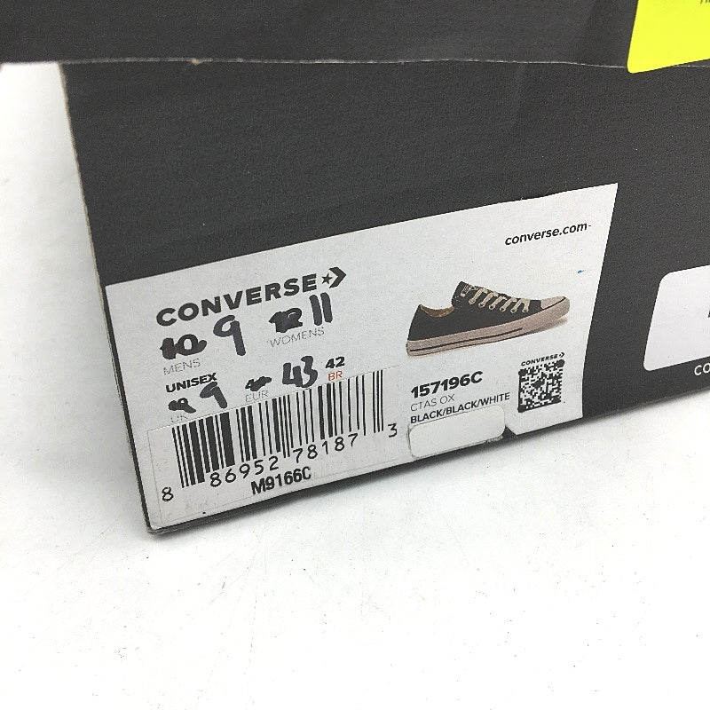 Converse Black Chuck All Star CTAS Low Top Sneakers Unisex US M9 L11 EU 43 NEW