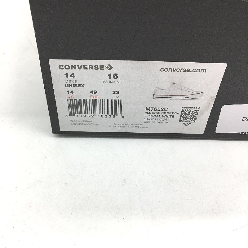 Converse White Chuck All Star CTAS Low Top Sneakers Unisex US M14 L16 EU 49 NEW