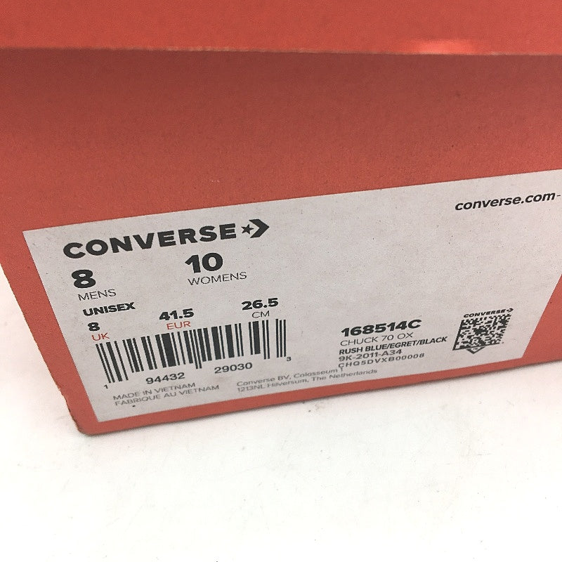 Converse Chuck 70 OX Rush Blue Low Top Sneakers Unisex M8 L10 EU 41.5 NEW