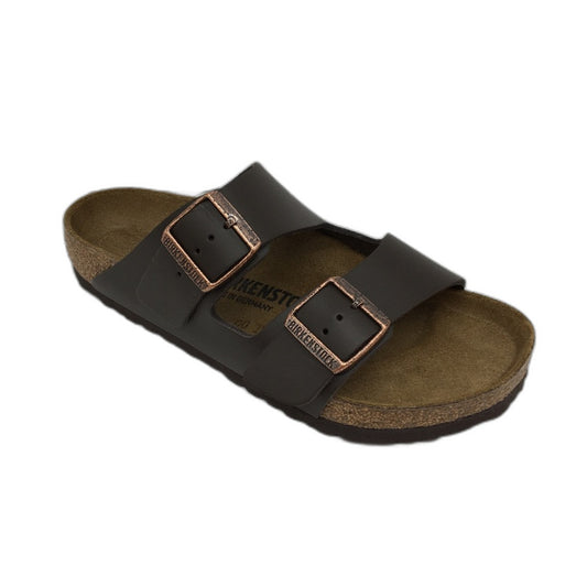 Birkenstock Arizona Dark Brown Regular Fit Leather Slides EU 38 US Sz M5 L7 NEW