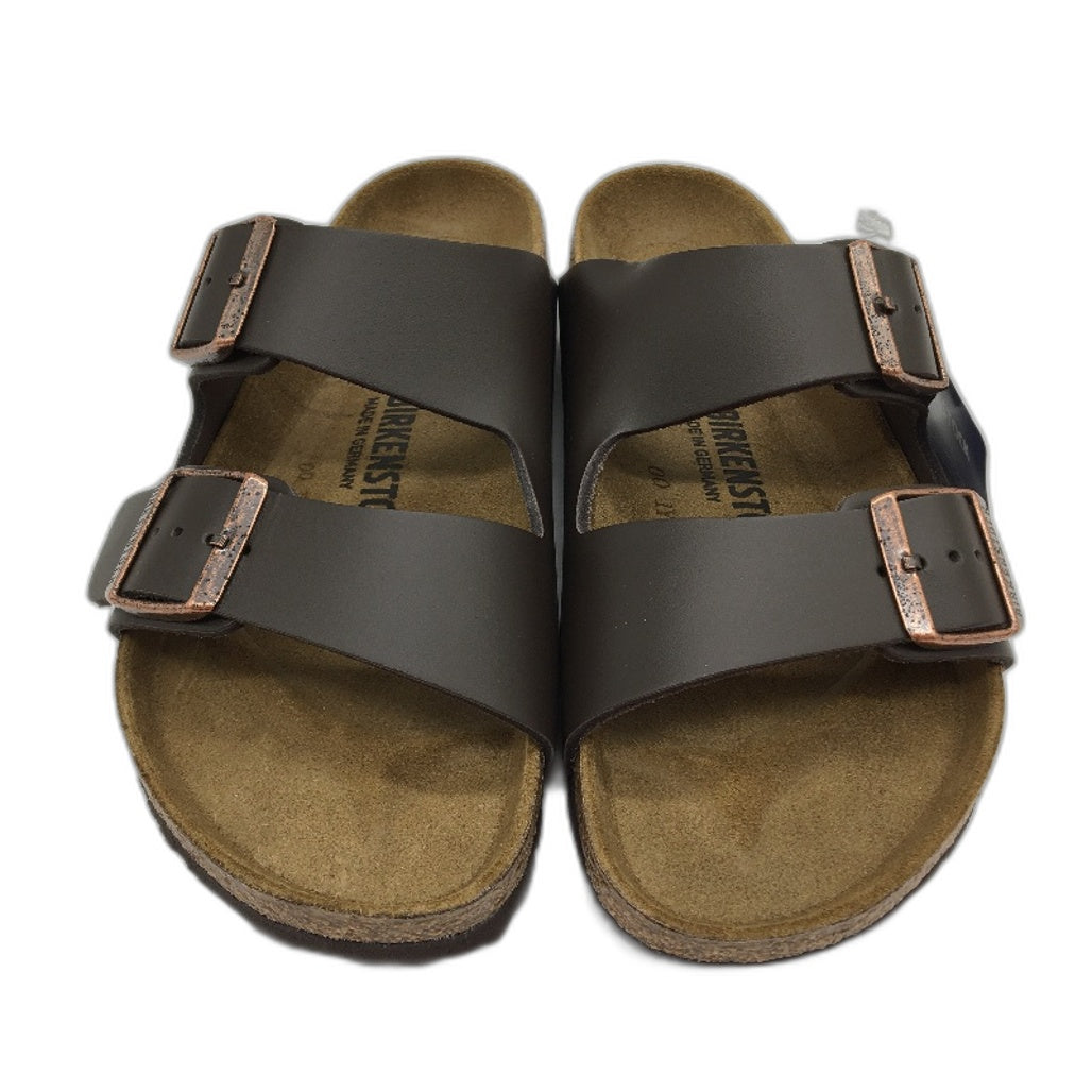 Birkenstock Arizona Dark Brown Regular Fit Leather Slides EU 38 US Sz M5 L7 NEW