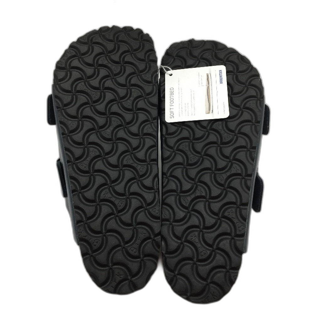 Birkenstock Arizona Waxy Blue Regular Fit Leather Slides EU 38 US Size M5 L7 NEW