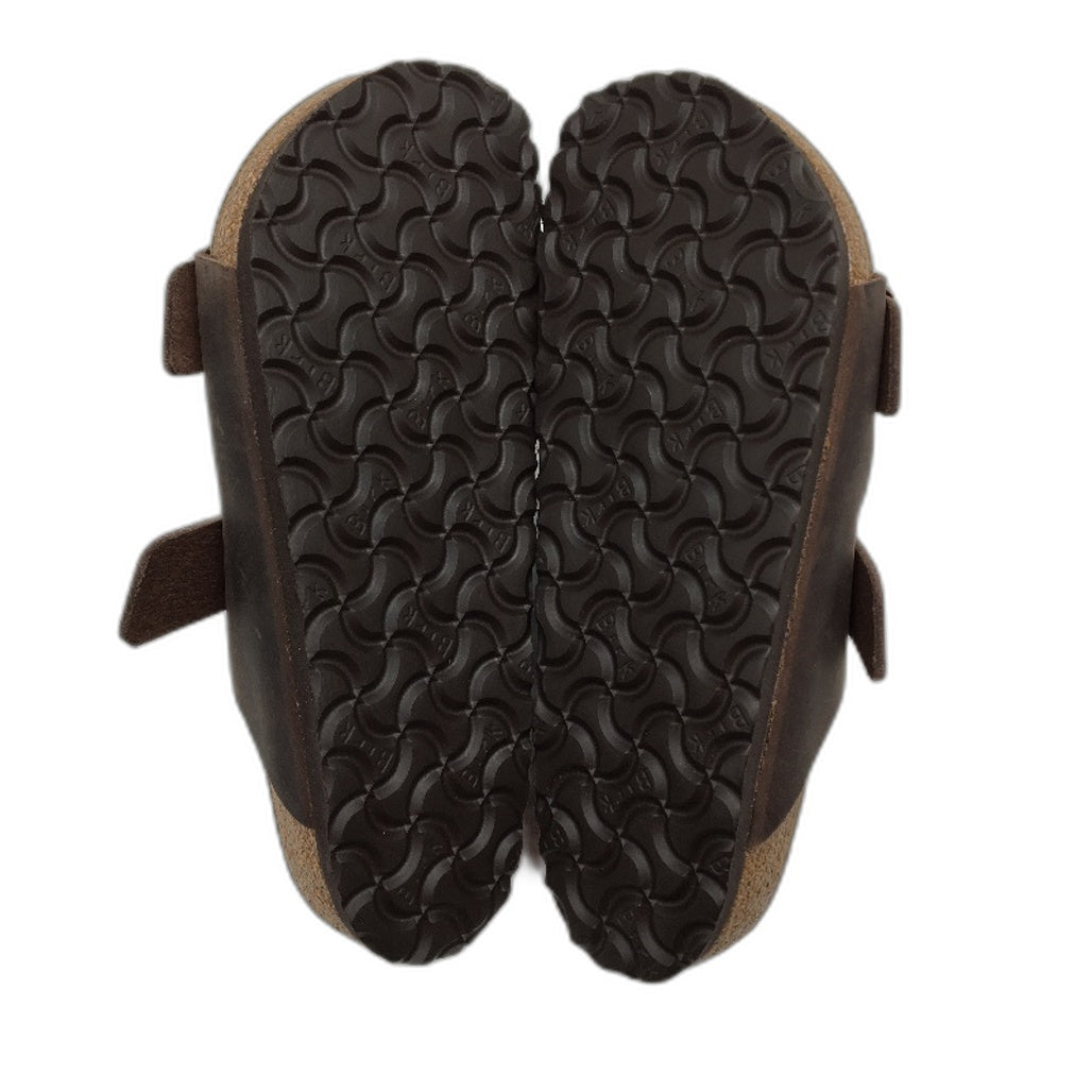 Birkenstock Arizona Waxy Brown Regular Fit Leather Slides EU38 US Size M5 L7 NEW