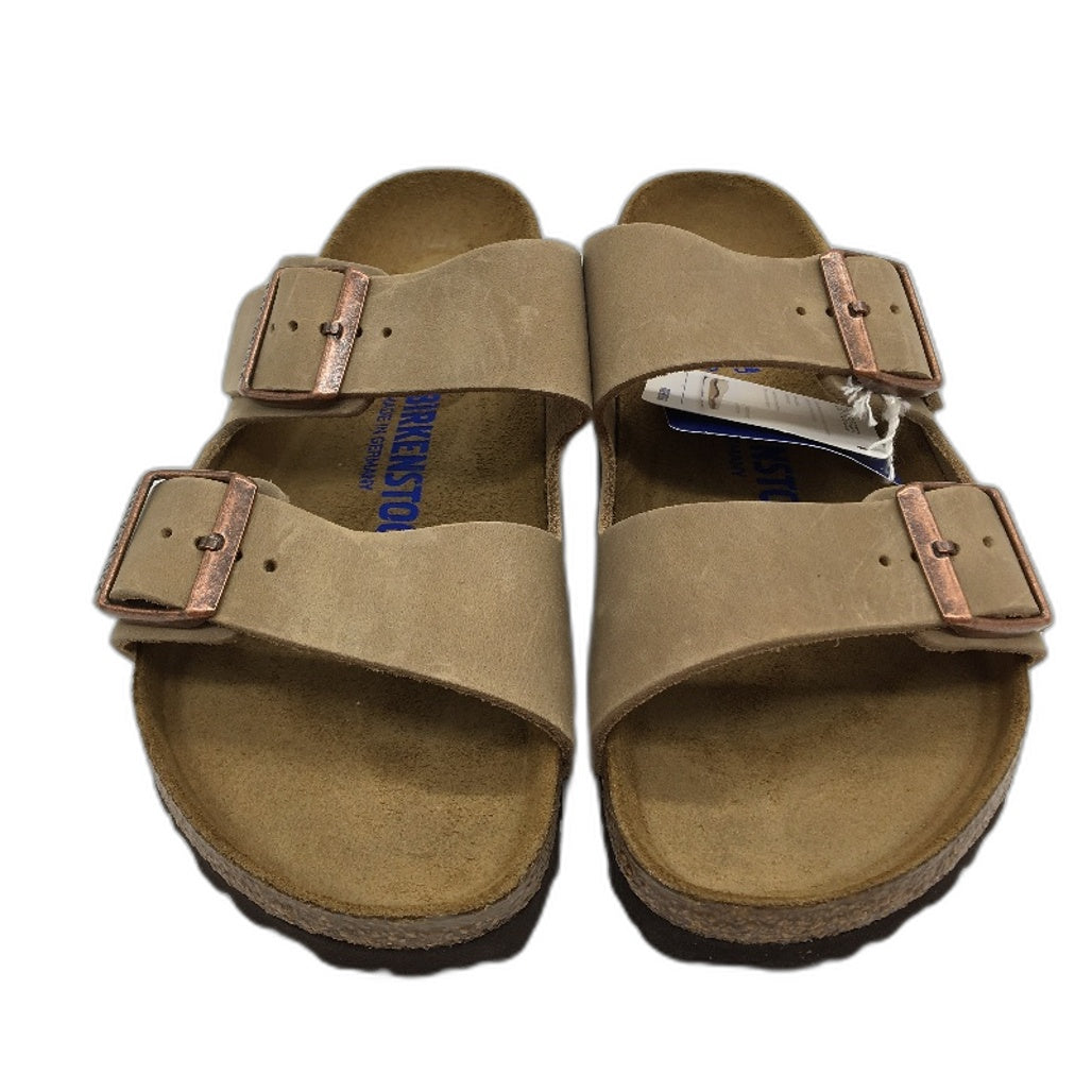 Birkenstock Arizona BS Tabacco Brown Leather Slides Unisex L7 M4 EU 37 NEW