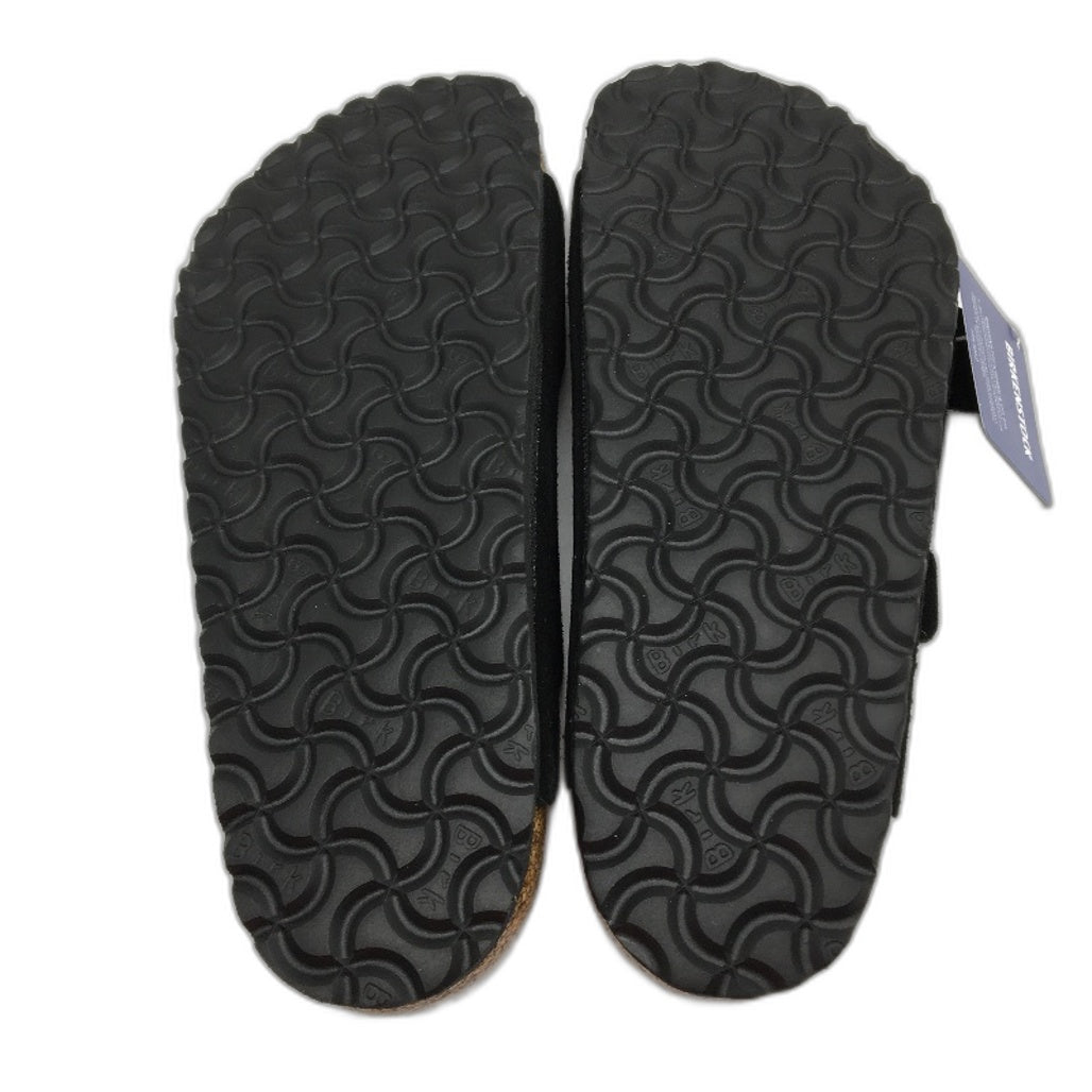 Birkenstock Arizona BS Black Suede Leather 2 Strap Slides Unisex EU41 L10 M8 NEW
