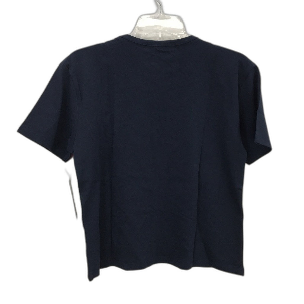 Tommy Hilfiger Sport Navy Colour Block Cropped T-Shirt Ladies Size XS NEW