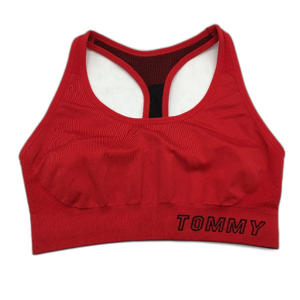 Tommy Hilfiger Sport Reversible Red Black Sports Bra Ladies Size XS NEW