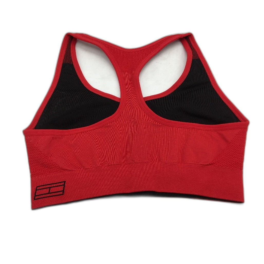 Tommy Hilfiger Sport Reversible Red Black Sports Bra Ladies Size XS NEW