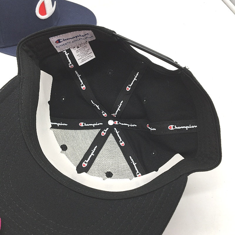 Champion 3 Pack Black Red Blue Logo Snapback Baseball Cap Unisex One Size NEW
