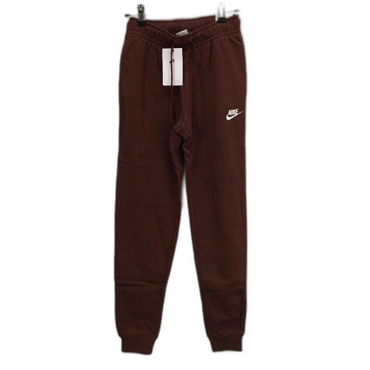 Nike Essential Fleece Crew Neck Choco Brown Mid Rise Joggers Ladies Size XS NEW